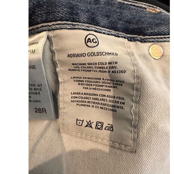 AG Adriano Goldschmied Ex-Boyfriend Slim Slouchy Slim Frayed raw hem sz 28R - Picture 8 of 10